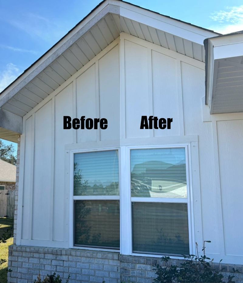 Vinyl Mildew Removal  / Exterior House Washing Performed in Milton, Florida